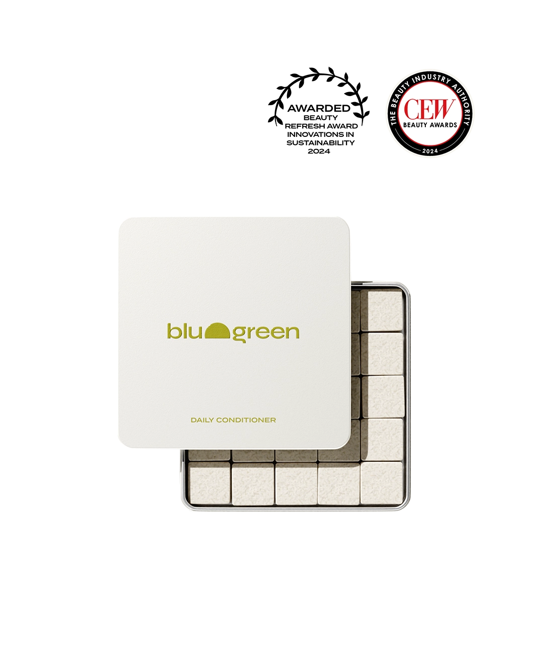 Blu & Green's award-winning clean haircare Daily Conditioner Tablets