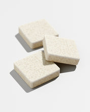Load image into Gallery viewer, blu and green daily conditioner square tablets, studio, white ground, and strong light.