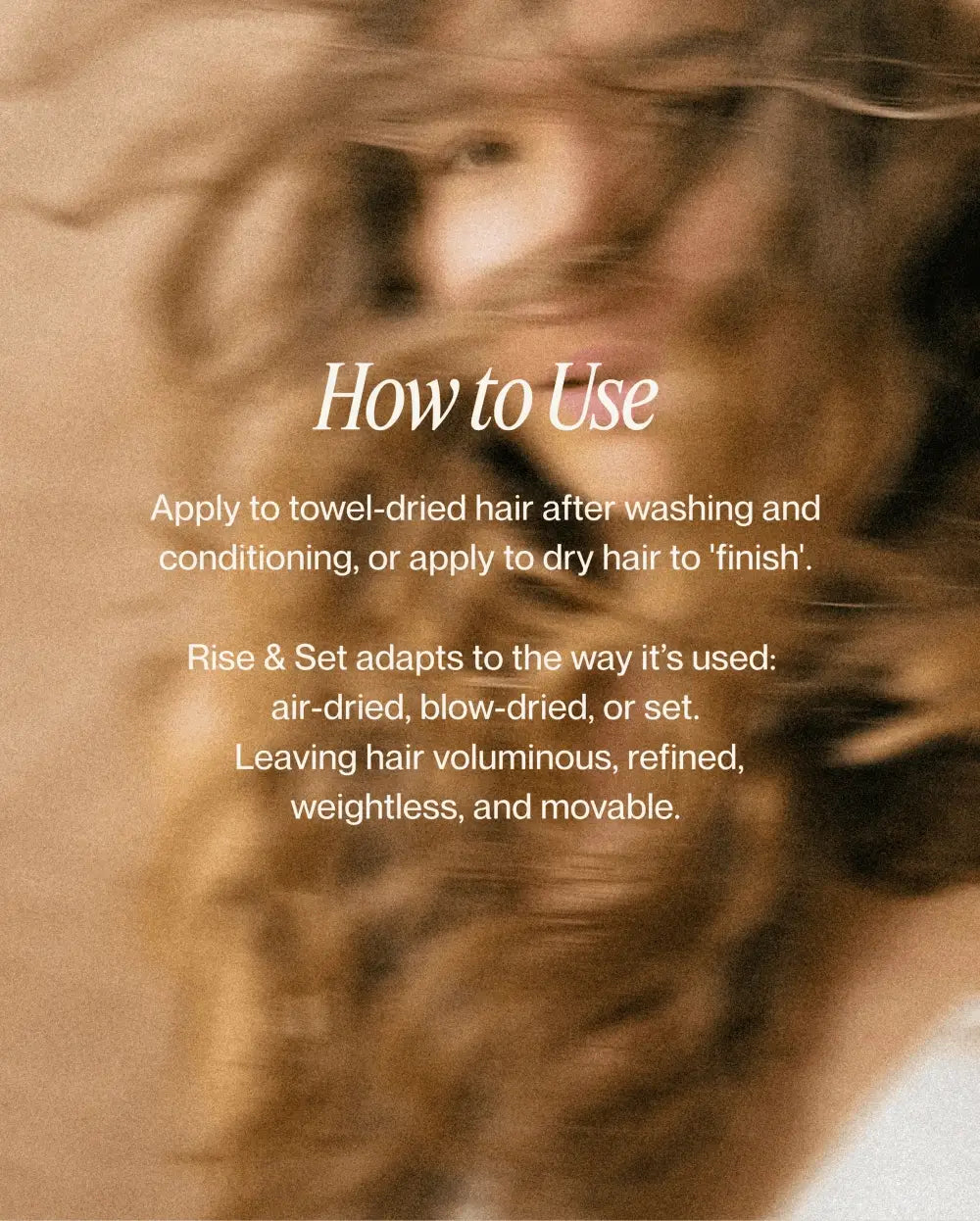 How to use Blu & Green Rise + Set Light Styling Cream: apply to towel-dried or dry hair for voluminous, weightless, movable results whether air-drying, blow-drying, or heat styling