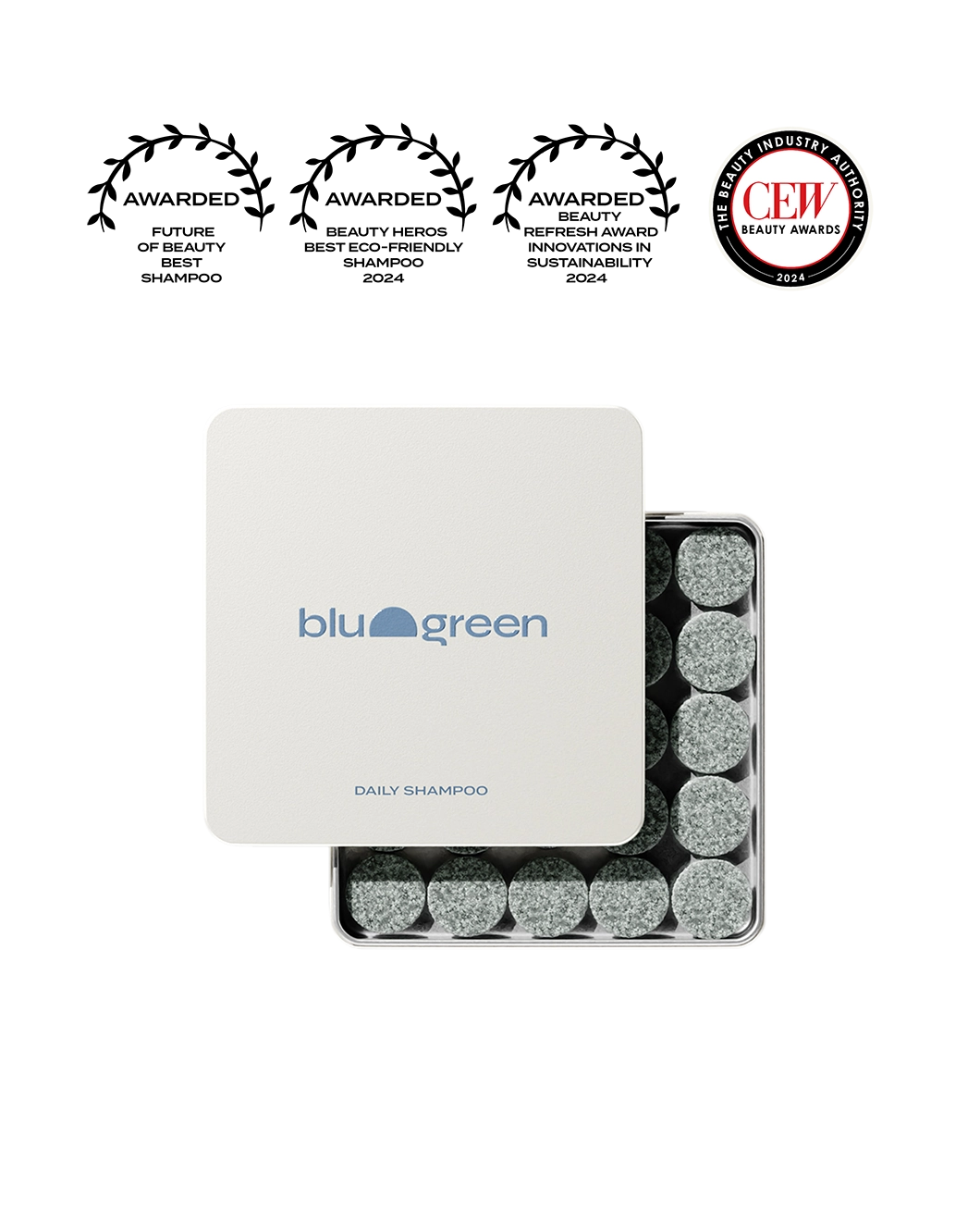 Blu & Green's Award-winning sustainable Daily Shampoo Tablets