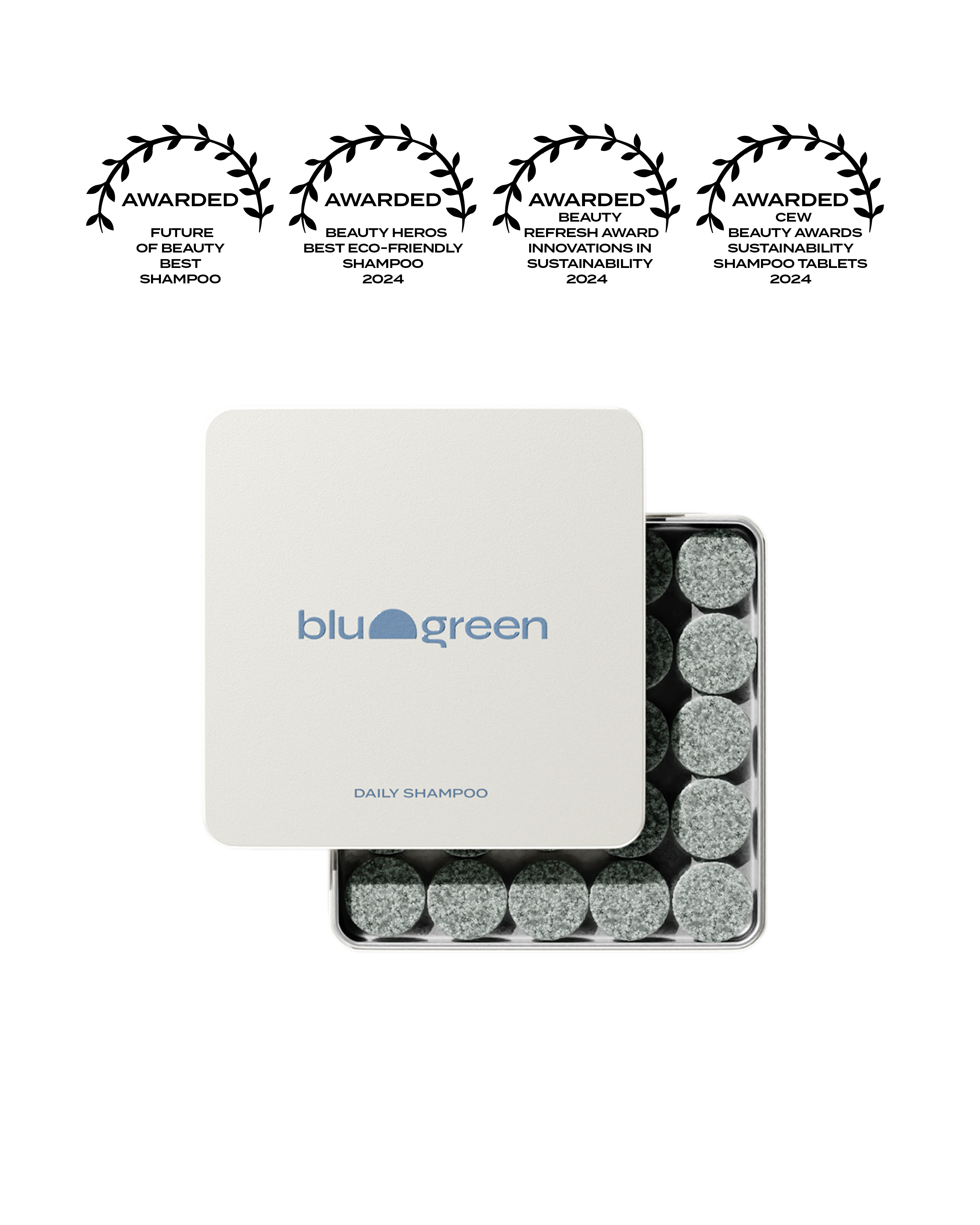 Blu & Green's Award-winning sustainable Daily Shampoo Tablets